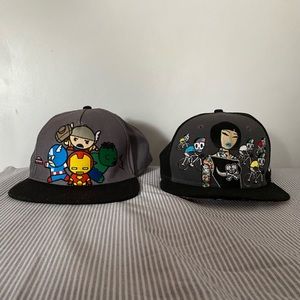 Marvel avengers hat and toki doki hat